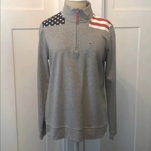 Vineyard Vines Flag Zip up Size Small